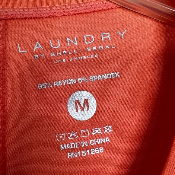 NWT Laundry by Shelli Segal Sleeveless Twist Back Tank Top in Coral Women’s Sz M - Picture 8 of 8